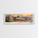 Gijón Spain Travel Print Wall Art, Panoramic City Art, Travel Art, Wall Decor, Vacation Gift, Framed Canvas Print Or Metal Art