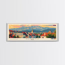 Pančevo Serbia Wall Art, Panoramic Travel Poster, Panoramic Framed Canvas Print, City Wall Art, Wall Hanging Home Decor, Travel Art