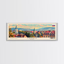 Trnava Slovakia Wall Art, Panoramic Travel Poster, Panoramic Framed Canvas Print, City Wall Art, Wall Hanging Home Decor, Travel Art