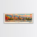 Valencia Spain Travel Art, City Art, Framed Canvas Print or Metal Wall Art, Europe Travel Poster, Panoramic Wall Art, Extra Wide Wall Art