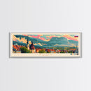 Zilina Slovakia Panoramic Travel Poster, Framed Canvas Print or Metal Wall Art, Travel Art, Home Decor, Panoramic Painting, Midcentury Art