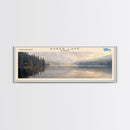 Baker Lake Panoramic Framed Canvas Print, Lake House Decor, Minimalist Art, Travel Poster, Scenic View, Nature Wall Art