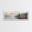 Becharof Lake Panoramic Framed Canvas Print, Lake House Decor, Scenic View, Travel Poster, Modern Art, Nature Scene