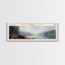 Big Barbee Lake Indiana Framed Canvas Print, Panoramic Lake House Art, Scenic Painting, Travel Poster, Rustic Decor, Nature Scene