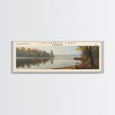 Columbus Lake Mississippi Framed Canvas Print, Panoramic Lake House Decor, Wide Wall Art, Travel Poster, Rustic Lake Painting, Nature Art