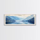 Donner Lake California Framed Canvas Print, Lake House Decor, Panoramic Wall Art, Travel Poster, Modern Lake Painting, Nature Art