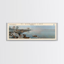 El Dorado Lake Kansas Framed Canvas Print, Lake House Decor, Panoramic Wall Art, Travel Poster, Rustic Lake Painting, Nature Art