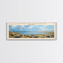 Elephant Butte Reservoir New Mexico Framed Canvas Print, Panoramic Lake House Decor, Wall Art, Travel Poster, Rustic Lake Painting, Nature Art