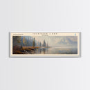 Jackson Lake Framed Canvas Print, Panoramic Lake House Decor, Wall Art, Travel Poster, Captivating Lake Painting, Nature Art
