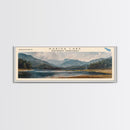 Kakisa Lake Framed Canvas Print, Lake House Art, Panoramic Wall Art, Travel Poster, Scenic Lake Painting, Home Decor