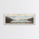 Kaminuricek Lake Qamanirjuaq Lake Framed Canvas Print, Panoramic Lake House Decor, Wall Art, Travel Poster, Serene Lake Painting, Nature Art