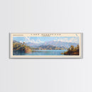 Lake Berryessa California Framed Canvas Print, Panoramic Lake House Decor, Wall Art, Travel Poster, Serene Lake Painting, Home Decor