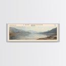 Lake Greeson Arizona Framed Canvas Print, Lake House Decor, Panoramic Wall Art, Travel Poster, Serene Lake Painting, Home Art