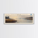 Mirror Lake Utah Framed Canvas Print, Lake House Decor, Panoramic Wall Art, Travel Poster, Landscape Painting, Bedroom Decor