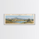 Nulvororok Lake Framed Canvas Print, Lake House Decor, Panoramic Wall Art, Travel Poster, Landscape Painting, Modern Art