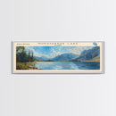Nunavakpak Lake Framed Canvas Print, Lake House Decor, Panoramic Wall Art, Travel Poster, Scenic Landscape Painting, Contemporary Art