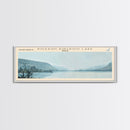 Possum Kingdom Lake Texas Framed Canvas Print, Lake House Decor, Panoramic Travel Poster, Scenic Wall Art, Modern Art