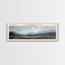 Sebago Lake Framed Canvas Print, Lake House Decor, Panoramic Wall Art, Travel Poster, Scenic Lake Scene, Living Room Decor