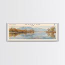 South Henik Lake Panoramic Framed Canvas Print, Lake House Decor, Wall Art, Travel Poster, Scenic Lake Painting, Living Room Decor