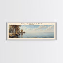 Stump Lake North Dakota Panoramic Wall Art, Framed Canvas Print, Lake House Decor, Travel Poster, Beautiful Lake Scene, Bedroom Decor