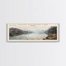 Swan Lake Panoramic Wall Art, Framed Canvas Print, Lake House Decor, Travel Poster, Scenic Lake Painting, Living Room Decor