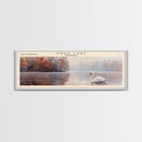 Tioga Lake California Panoramic Wall Art, Framed Canvas Print, Lake House Decor, Travel Poster, Scenic Landscape, Living Room Art