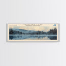 Tathlina Lake Panoramic Wall Art, Framed Canvas Print, Lake House Decor, Travel Poster, Scenic Landscape, Bedroom Decor, Nature Art