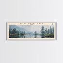 Tutna Lake Panoramic Wall Art, Framed Canvas Print, Lake House Decor, Travel Poster, Beautiful Lake Scene, Bedroom Decor