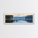 Upper Klamath Lake Panoramic Wall Art, Framed Canvas Print, Lake House Decor, Travel Poster, Scenic Lake Scene, Living Room Art