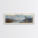 Trout Lake Canada Northwest Territories Panoramic Wall Art, Framed Canvas Print, Lake House Decor, Travel Poster, Beautiful Lake Scene, Home Decor