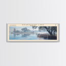 Wollaston Lake Panoramic Wall Art, Framed Canvas Print, Lake House Decor, Travel Poster, Scenic Lake Scene, Bedroom Decor