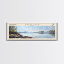 Weiss Lake Alabama Panoramic Wall Art, Framed Canvas Print, Lake House Decor, Travel Poster, Scenic Lake Scene, Bedroom Art