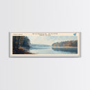 Worden Pond Rhode Island Panoramic Wall Art, Framed Canvas Print, Lake House Decor, Travel Poster, Beautiful Lake Scene, Living Room Decor