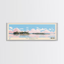 Bay Springs Lake Mississippi Framed Canvas Print, Panoramic Wall Art, Midcentury Modern, Pop Art, Travel Poster, Scenic Living Room Decor, Bedroom Art