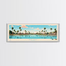 Dead Lakes Florida Framed Canvas Print, Midcentury Modern Panoramic Wall Art, Bedroom Decor, Pop Art, Travel Poster Art, Scenic Nature Painting