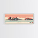 Grand Lake St. Marys Ohio Framed Canvas Print, Panoramic Art, Midcentury Modern, Pop Art, Bedroom Decor, Travel Poster, Lake House Art, Wall Art