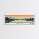 Kaghasuk Lake Alaska Framed Canvas Print, Panoramic Wall Art, Midcentury Modern, Pop Art, Bedroom Art, Travel Poster, Home Decor