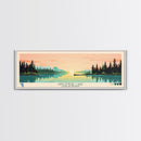 Kingsmere Lake Saskatchewan Framed Canvas Print, Panoramic Wall Art, Midcentury Modern, Pop Art, Bedroom Art, Travel Poster, Home Decor