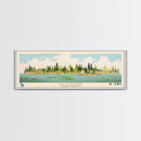 Lac La Plonge Saskatchewan Framed Canvas Print, Panoramic Wall Art, Midcentury Modern, Pop Art, Bedroom Art, Travel Poster, Living Room Decor