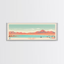 Lake Abert Oregon Framed Canvas Print, Panoramic Wall Art, Midcentury Modern, Pop Art, Bedroom Art, Travel Poster, Living Room Decor