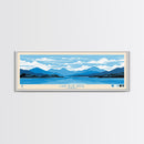 Lake Blue Ridge Georgia Framed Canvas Print, Panoramic Art, Midcentury Modern, Pop Art, Living Room Wall Art, Travel Poster, Lake House Decor
