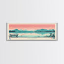 Lake George Florida Framed Canvas Print, Panoramic Wall Art, Midcentury Modern, Pop Art, Bedroom Decor, Travel Poster, Living Room Art