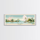 Lake Griffin Florida Framed Canvas Print, Panoramic Wall Art, Midcentury Modern, Pop Art, Bedroom Art, Travel Poster, Living Room Decor