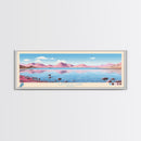 Lamoille Lake, Nevada Panoramic Wall Art Framed Canvas Print, Midcentury Modern, Pop Art, Home Decor, Travel Poster, Living Room Art