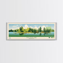 Molson Lake, Manitoba Framed Canvas Print, Panoramic Wall Art, Midcentury Modern, Pop Art, Home Decor, Travel Poster, Bedroom Art