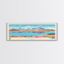 Overland Lake, Nevada Framed Canvas Print, Panoramic Wall Art, Midcentury Modern, Pop Art, Home Decor, Travel Poster, Bedroom Art