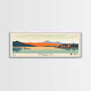 Rangeley Lake, Maine Framed Canvas Print, Bedroom Art, Midcentury Modern, Pop Art, Panoramic Travel Poster, Wall Decor