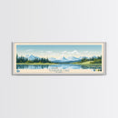Teshekpuk Lake, Alaska Framed Canvas Print, Lake House Decor, Midcentury Modern Art, Pop Art, Travel Poster, Living Room Wall Art