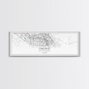 Panoramic Oakland City Map, California Art, Map Print, Minimalist Wall Art, Canvas Art, Housewarming Gift, Street Map Art, Closing Gift