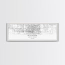 Panoramic Rochester City Map, New York Art, Map Print, Minimalist Wall Art, Canvas Art, Housewarming Gift, Street Map Art, Closing Gift